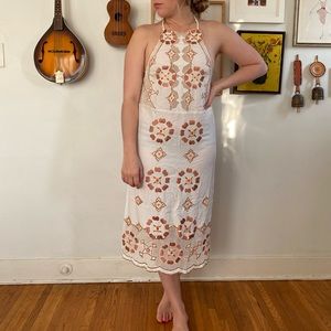 Free People embroidered beach dress